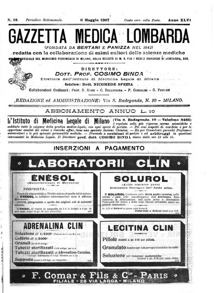 Gazzetta medica lombarda