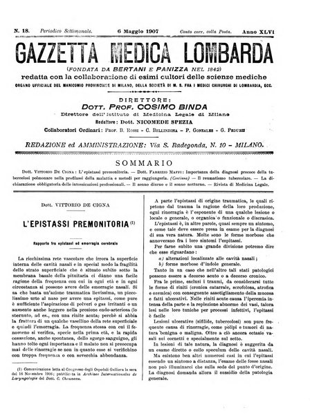 Gazzetta medica lombarda