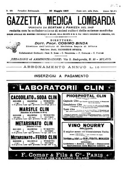 Gazzetta medica lombarda