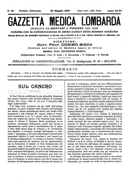 Gazzetta medica lombarda