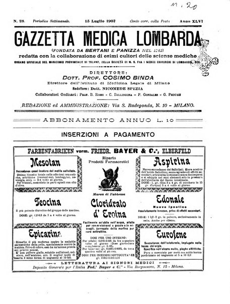 Gazzetta medica lombarda