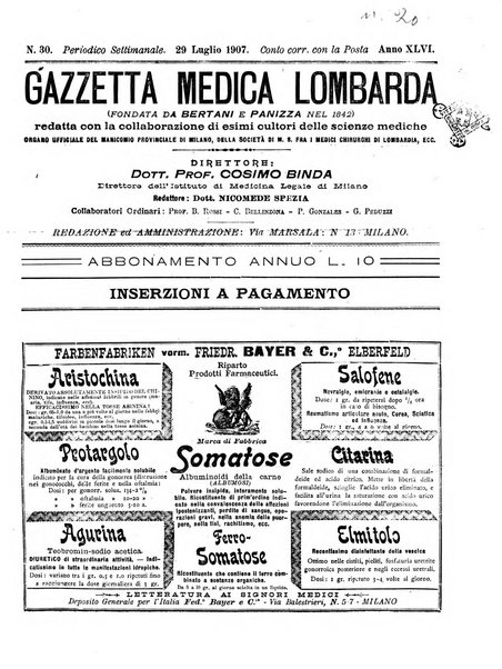 Gazzetta medica lombarda