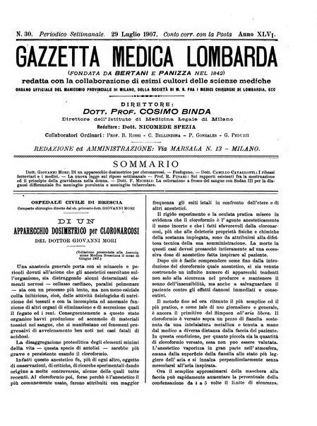 Gazzetta medica lombarda