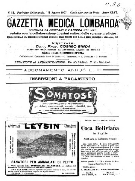 Gazzetta medica lombarda