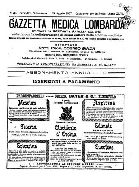 Gazzetta medica lombarda