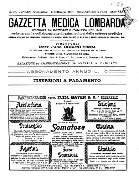 Gazzetta medica lombarda