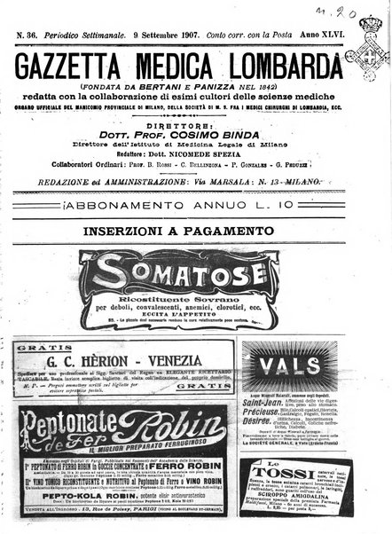 Gazzetta medica lombarda