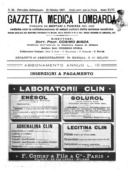 Gazzetta medica lombarda