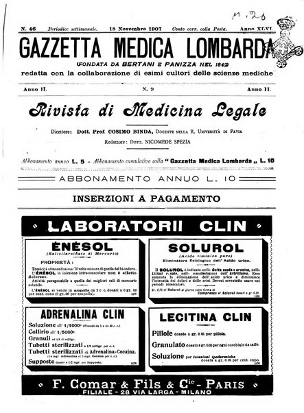 Gazzetta medica lombarda