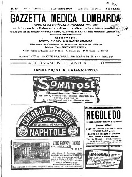 Gazzetta medica lombarda