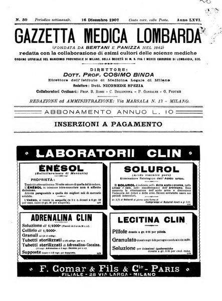 Gazzetta medica lombarda