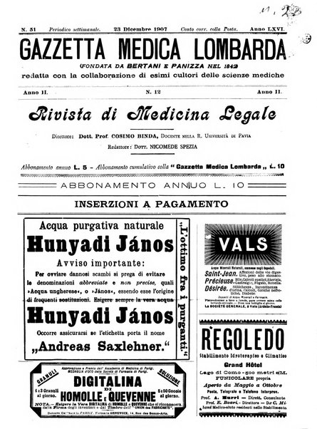 Gazzetta medica lombarda