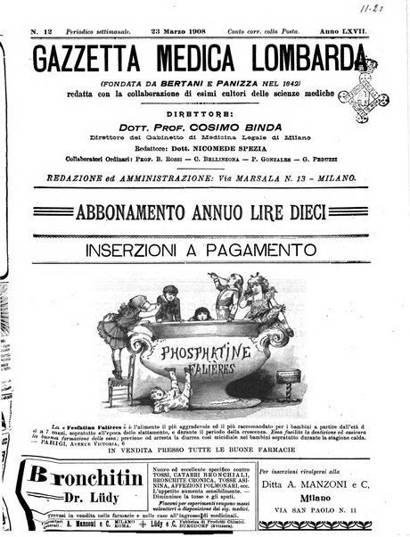 Gazzetta medica lombarda