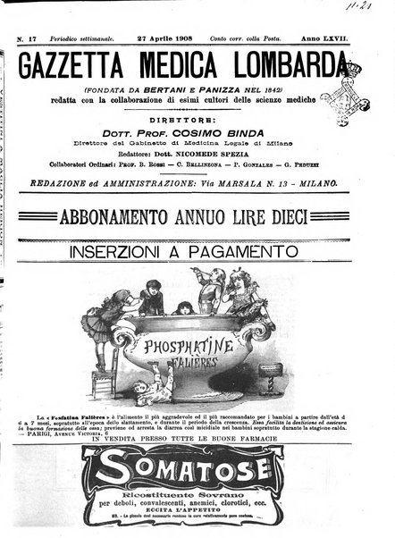 Gazzetta medica lombarda