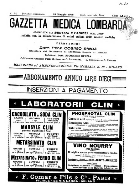 Gazzetta medica lombarda