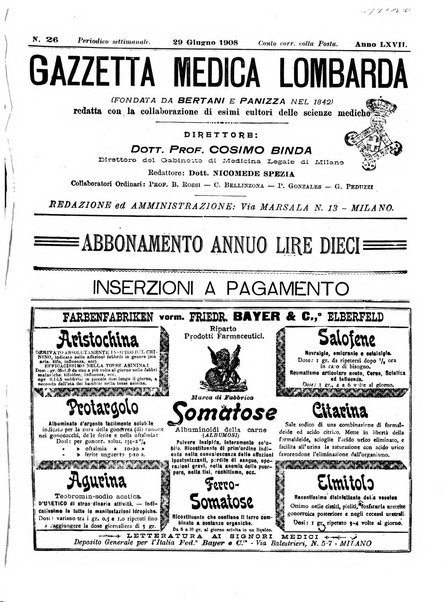 Gazzetta medica lombarda