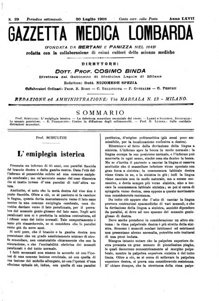 Gazzetta medica lombarda