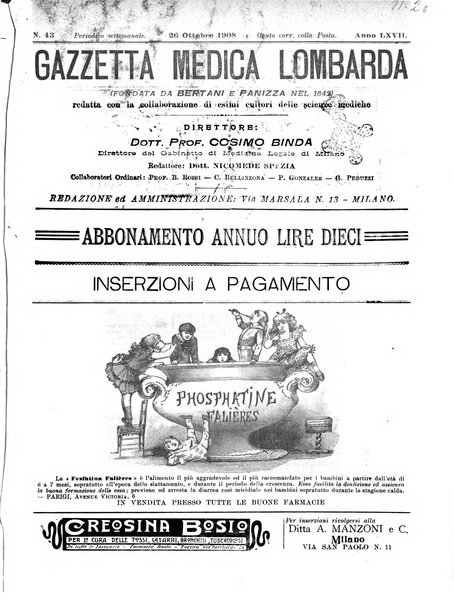 Gazzetta medica lombarda