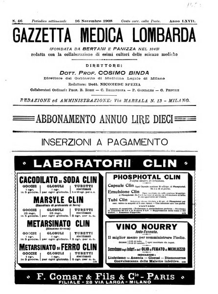 Gazzetta medica lombarda