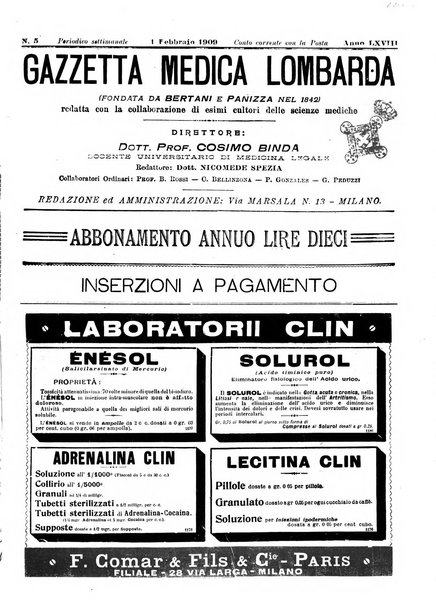 Gazzetta medica lombarda