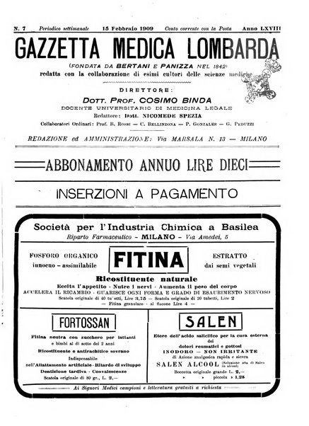 Gazzetta medica lombarda