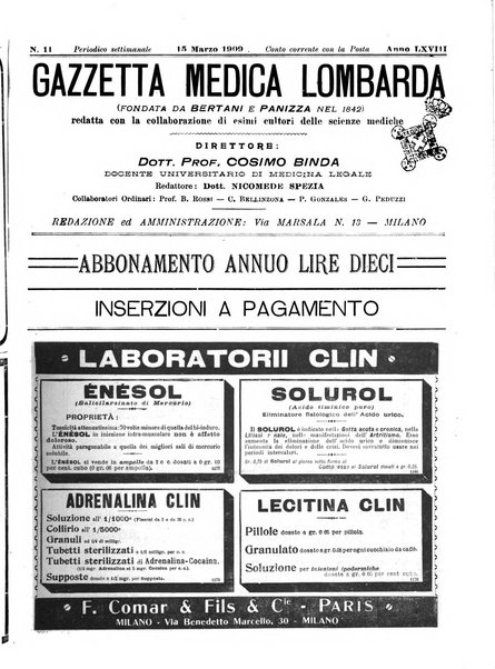 Gazzetta medica lombarda