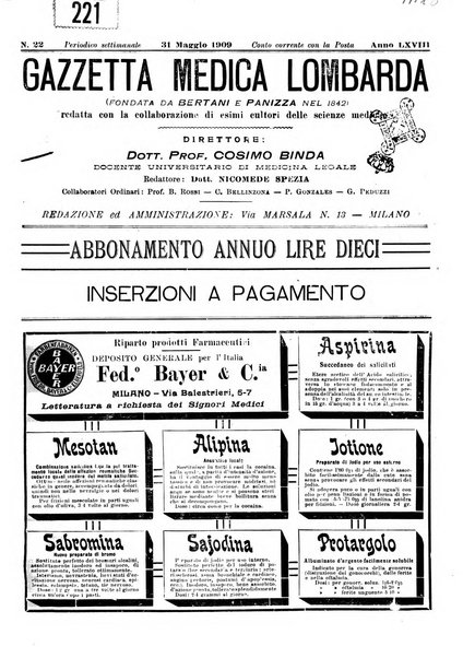 Gazzetta medica lombarda