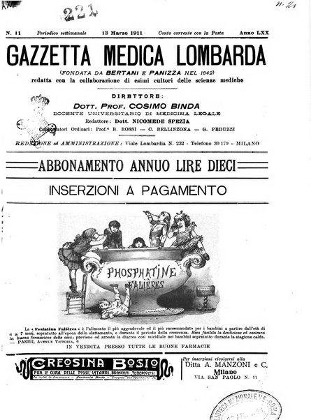 Gazzetta medica lombarda