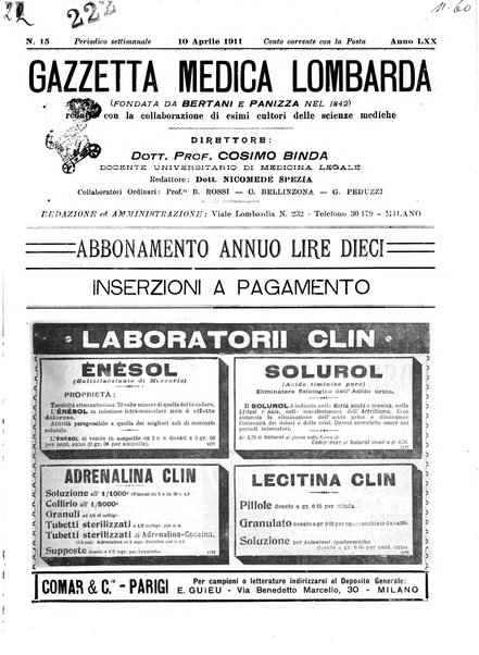 Gazzetta medica lombarda