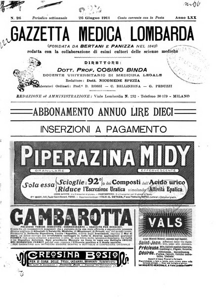 Gazzetta medica lombarda