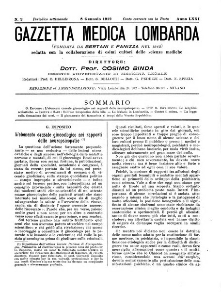 Gazzetta medica lombarda