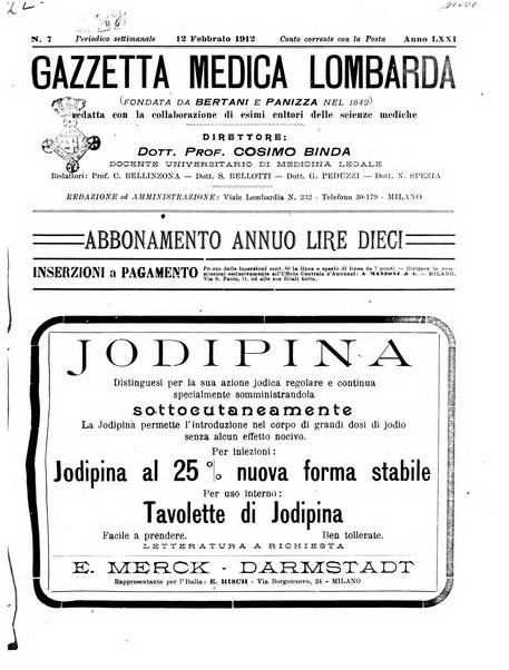 Gazzetta medica lombarda