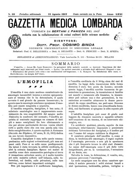 Gazzetta medica lombarda