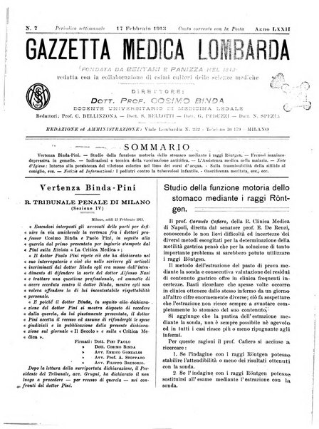 Gazzetta medica lombarda