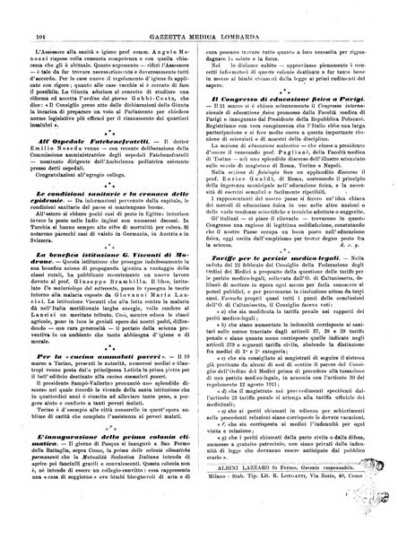 Gazzetta medica lombarda