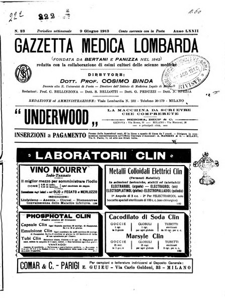 Gazzetta medica lombarda