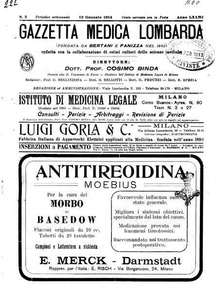 Gazzetta medica lombarda