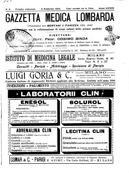 Gazzetta medica lombarda