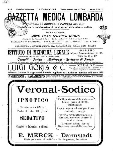 Gazzetta medica lombarda