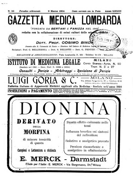 Gazzetta medica lombarda