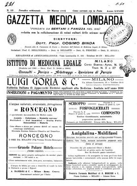 Gazzetta medica lombarda