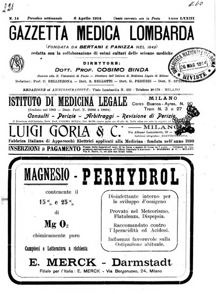 Gazzetta medica lombarda