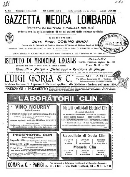 Gazzetta medica lombarda