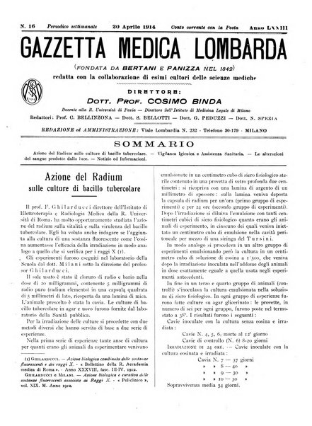 Gazzetta medica lombarda