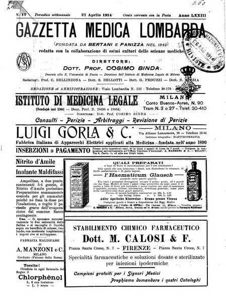 Gazzetta medica lombarda