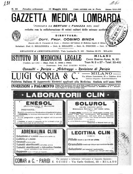 Gazzetta medica lombarda