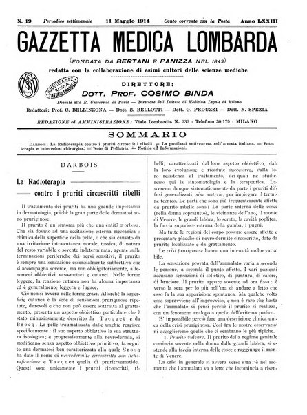 Gazzetta medica lombarda