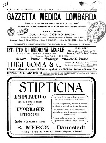 Gazzetta medica lombarda