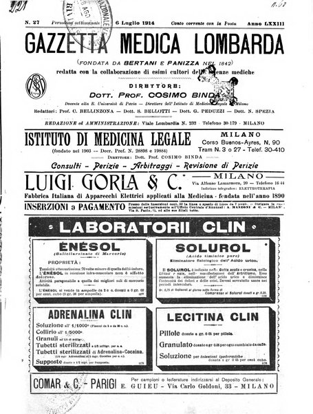 Gazzetta medica lombarda