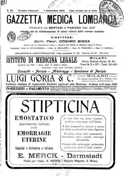 Gazzetta medica lombarda